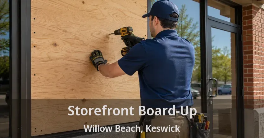 Storefront Board-Up Willow Beach, Keswick - ON