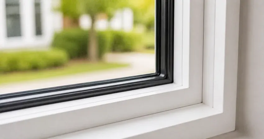 technician repairing window and door hardware in Udora, Keswick home