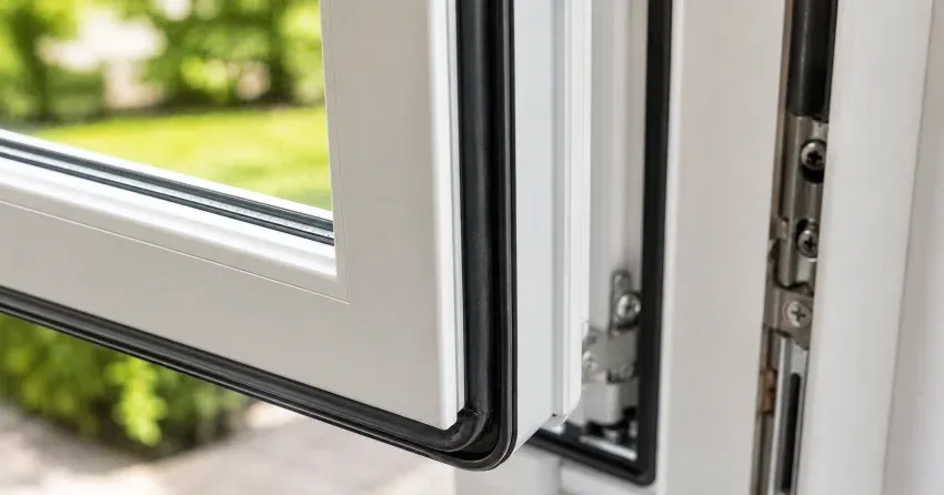 casement window cranked fully open in a Keswick home