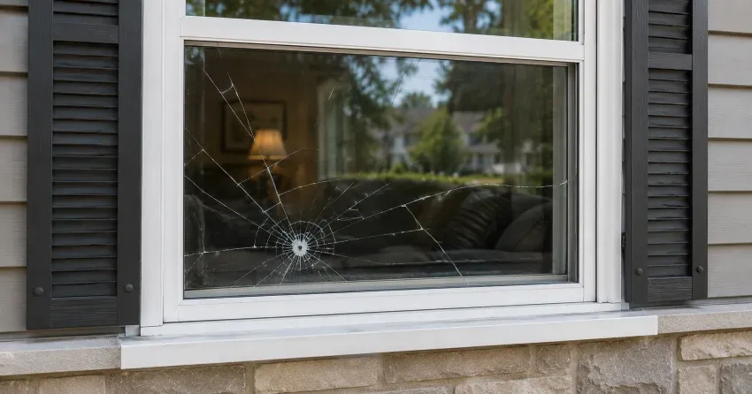 technician measuring window opening for emergency glass replacement Simcoe Landing, Keswick