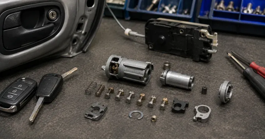 technician testing a car key fob during Car Lock Repair Eastbourne, Keswick