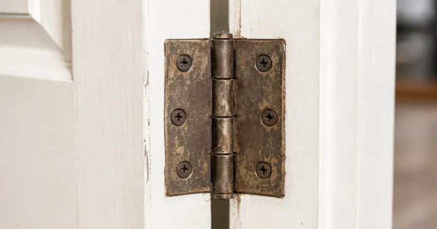 technician adjusting a sagging door hinge in Sutton West, Keswick