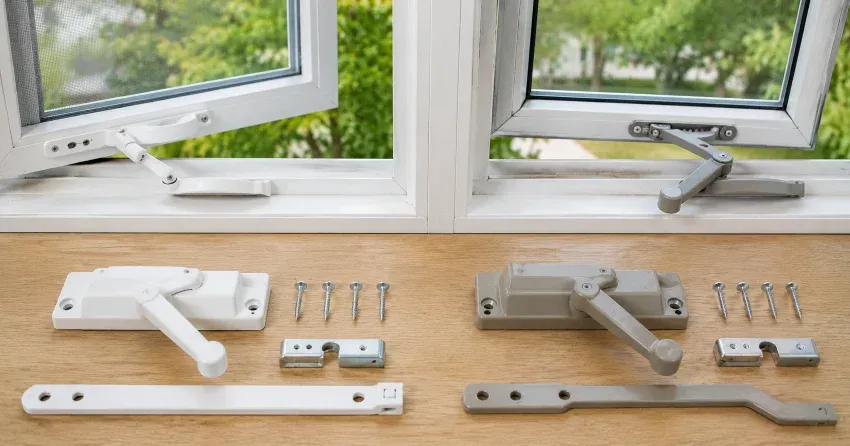 new casement window crank operator installed in Udora, Keswick home